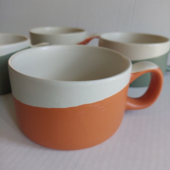 New Set Of 4 FALL SOUP Mugs Bowls Oversized Coffee Cup DASH THAT BRAND (B) - Picture 3 of 6
